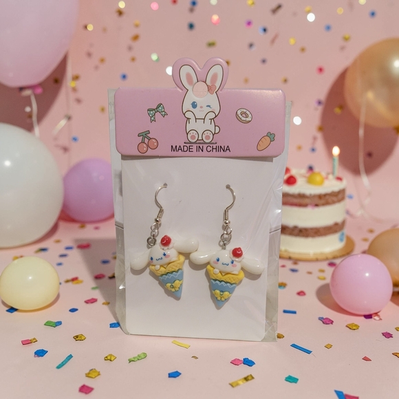 Jewelry - Handmade Cute Ice Cream Cone Earrings